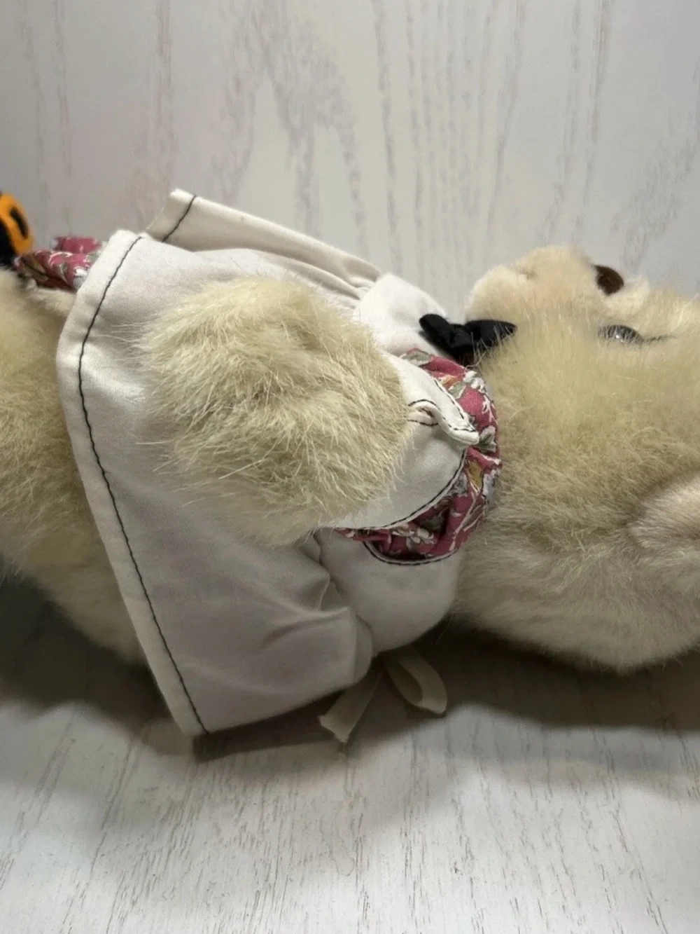 Vintage RUSS Teddy Bear Dressed In Colonial Clothes Korea November Bear 11”